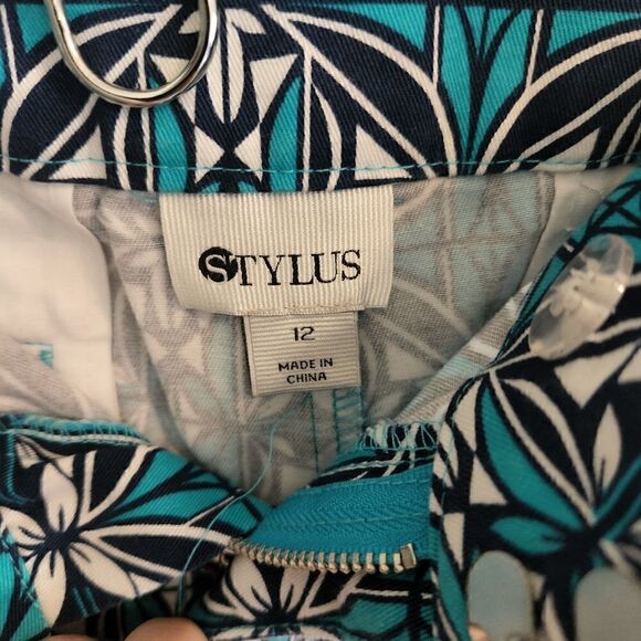 Stylus Blue Patterned Shorts  - Picture 4 of 5